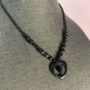 Hematite and Cat’s Eye Necklace
